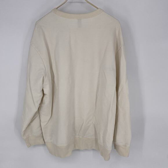 AG Wesley Crewneck Relaxed Pullover Sweatshirt Creme Men's Size XL - Picture 2 of 6